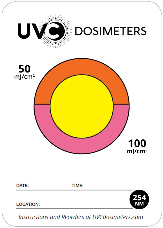 UVC dosimeter duocard 254nm