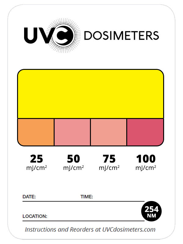 UVC dosimeter tricard 254