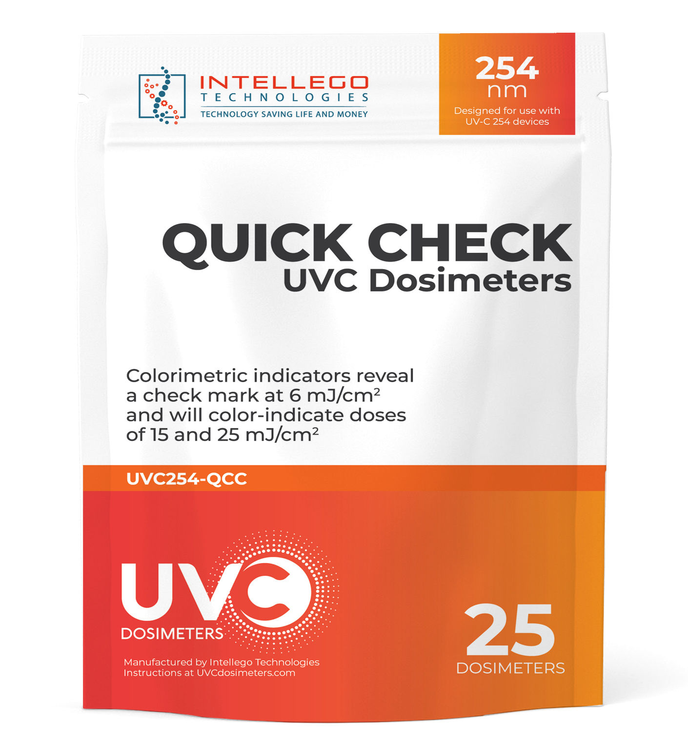 254 QuickCheck dosimeter packaging