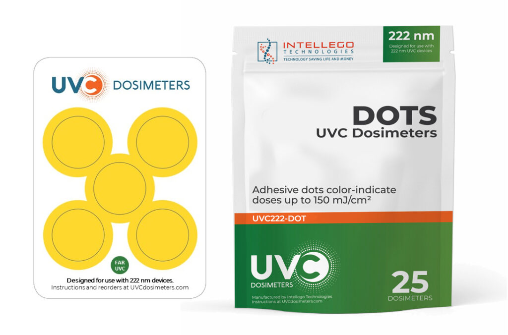 UVC 222 dosimeter dots